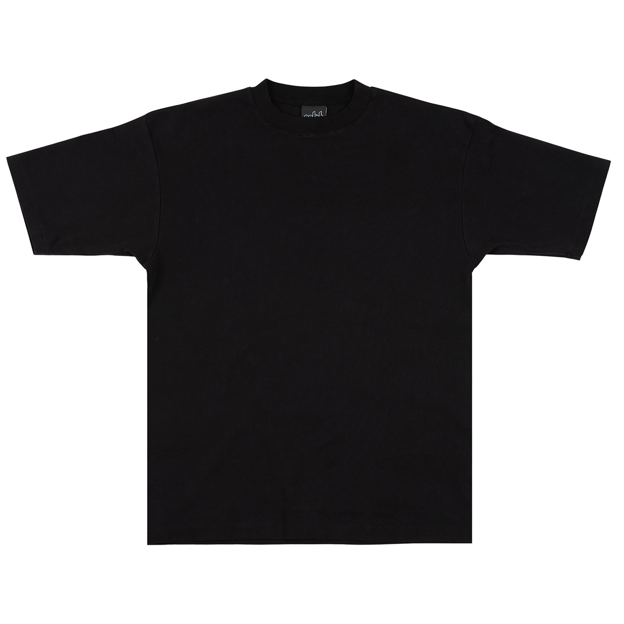 Front View of the Black Patch Distortion T-shirt