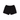 Front View of the Black Color Patch Resort Shorts