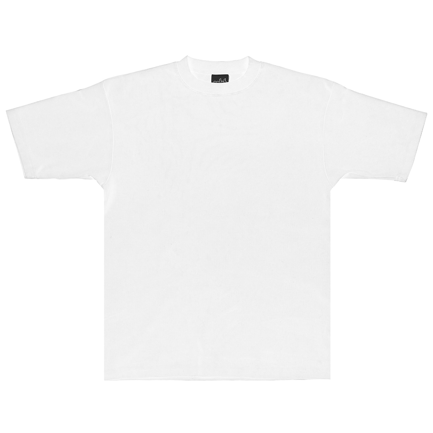 White Color Patch Distortion T-shirt Front View