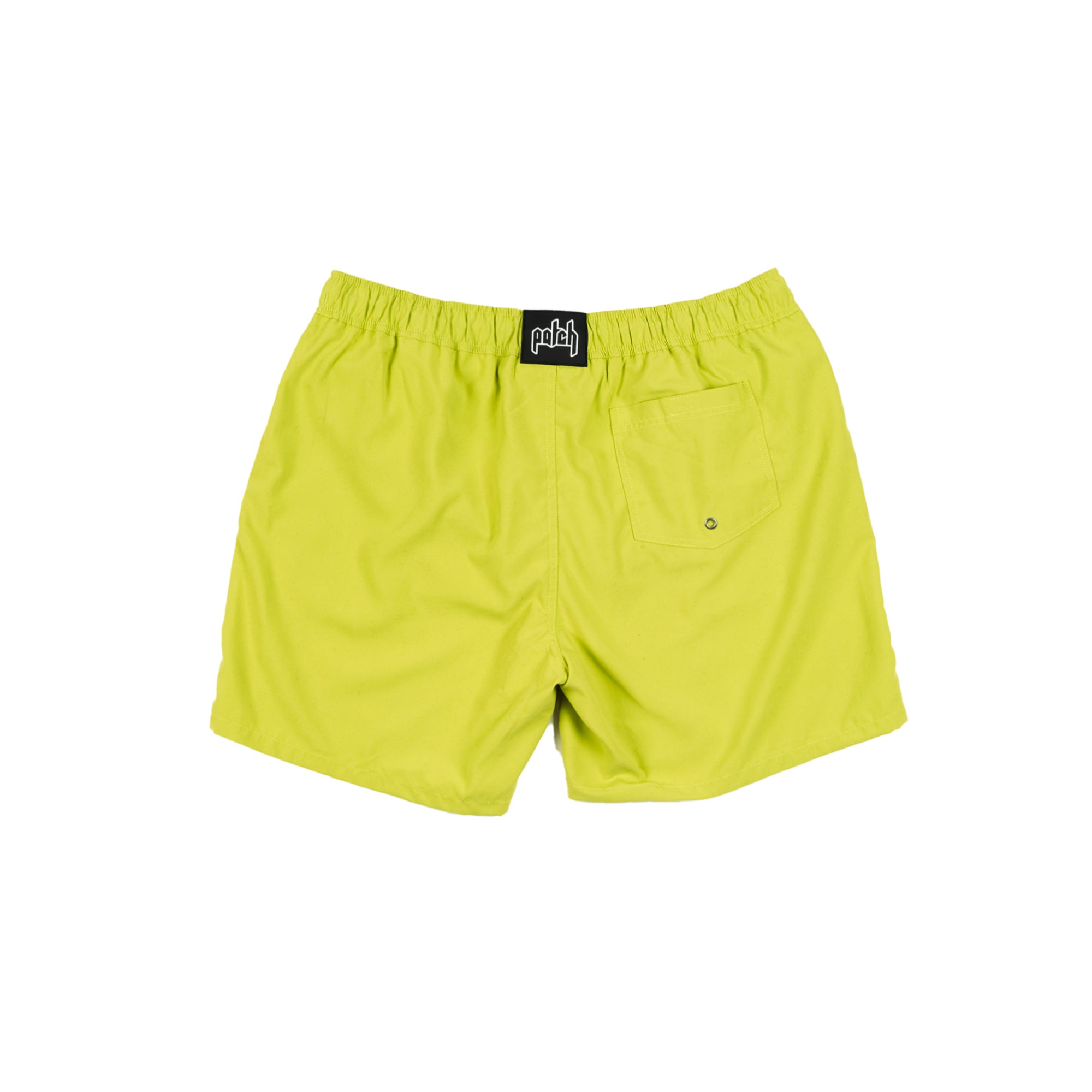 Rear View of the volt Color Patch Resort Shorts