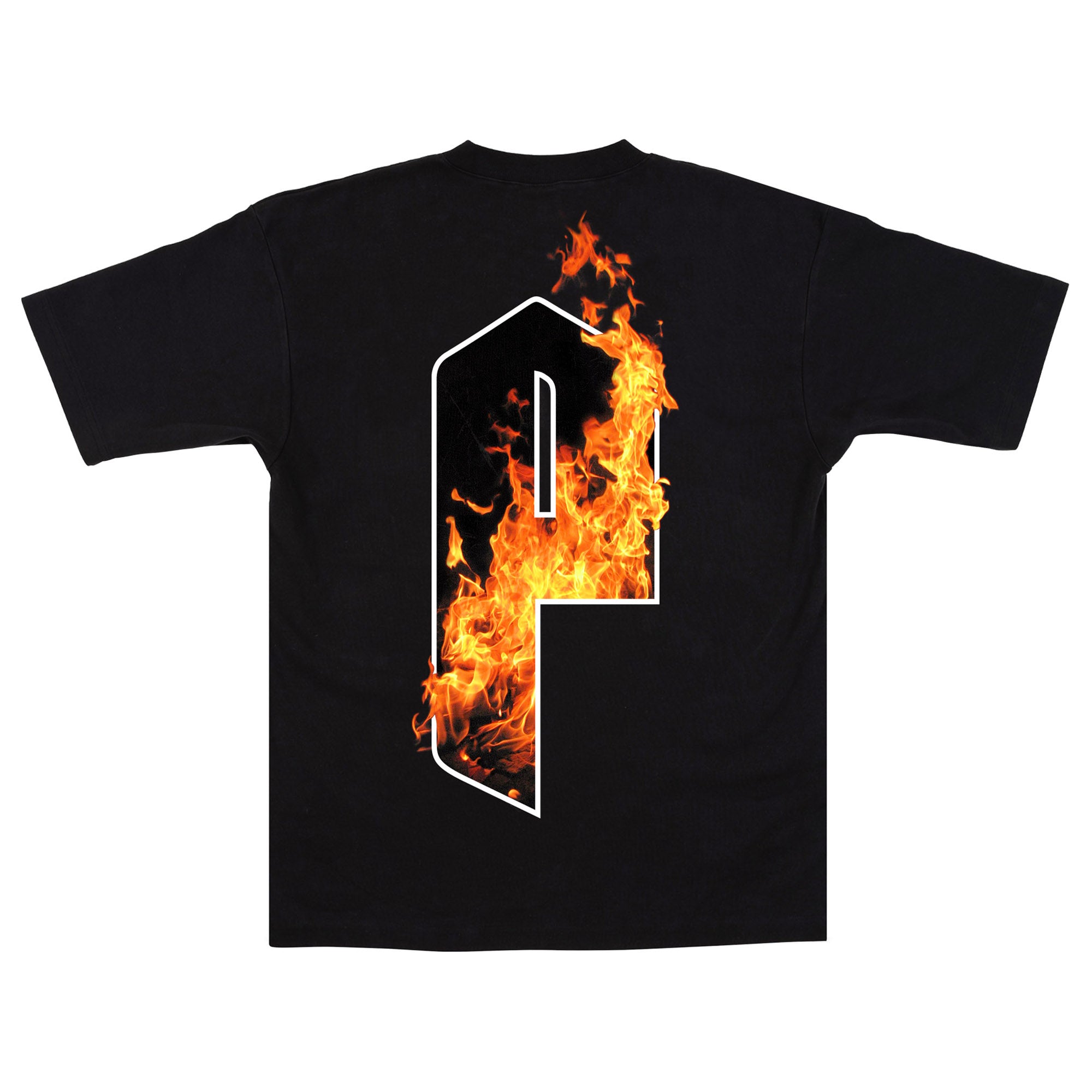 Flamed Up "P" Tee - Black