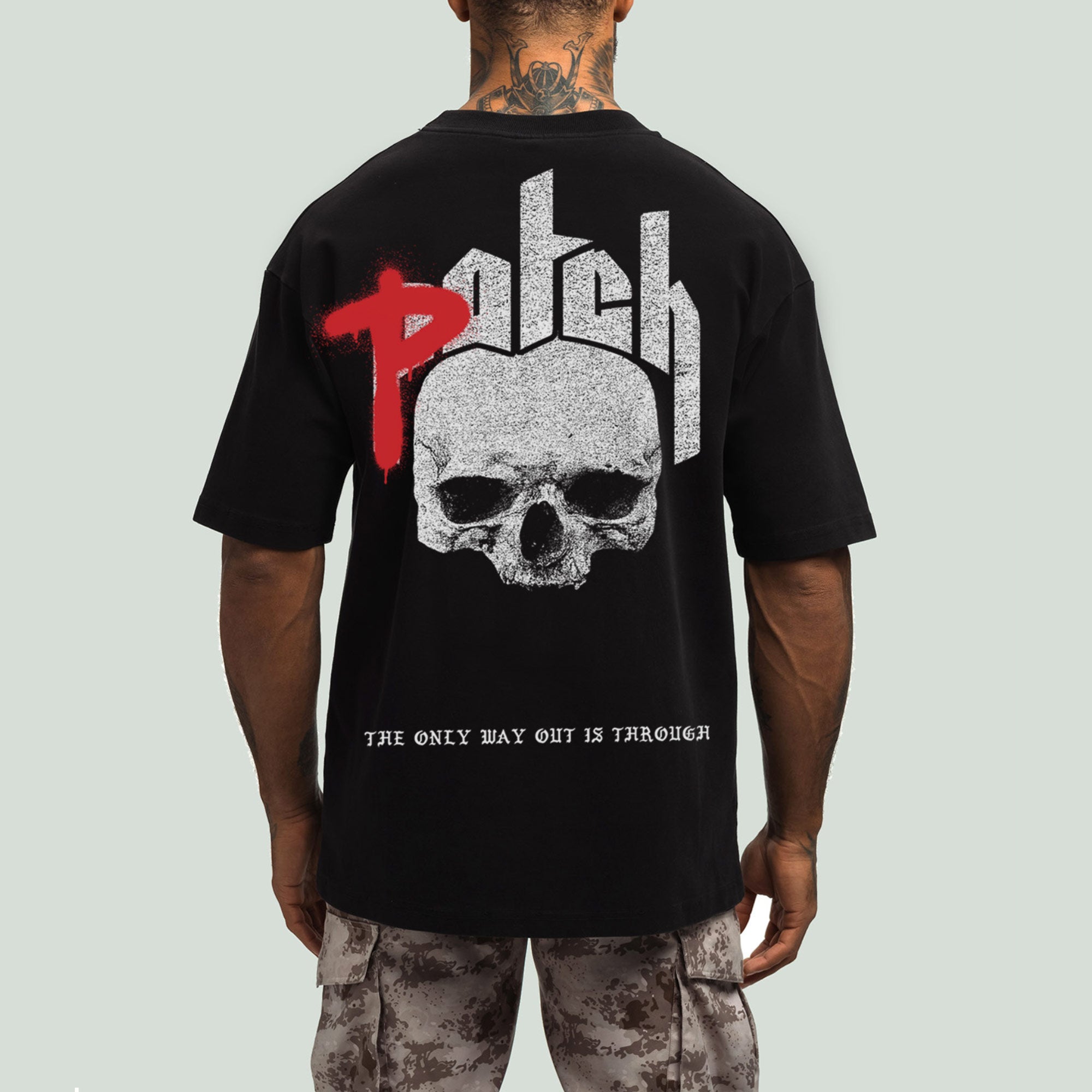 Graff Skull Tee - Black/Red