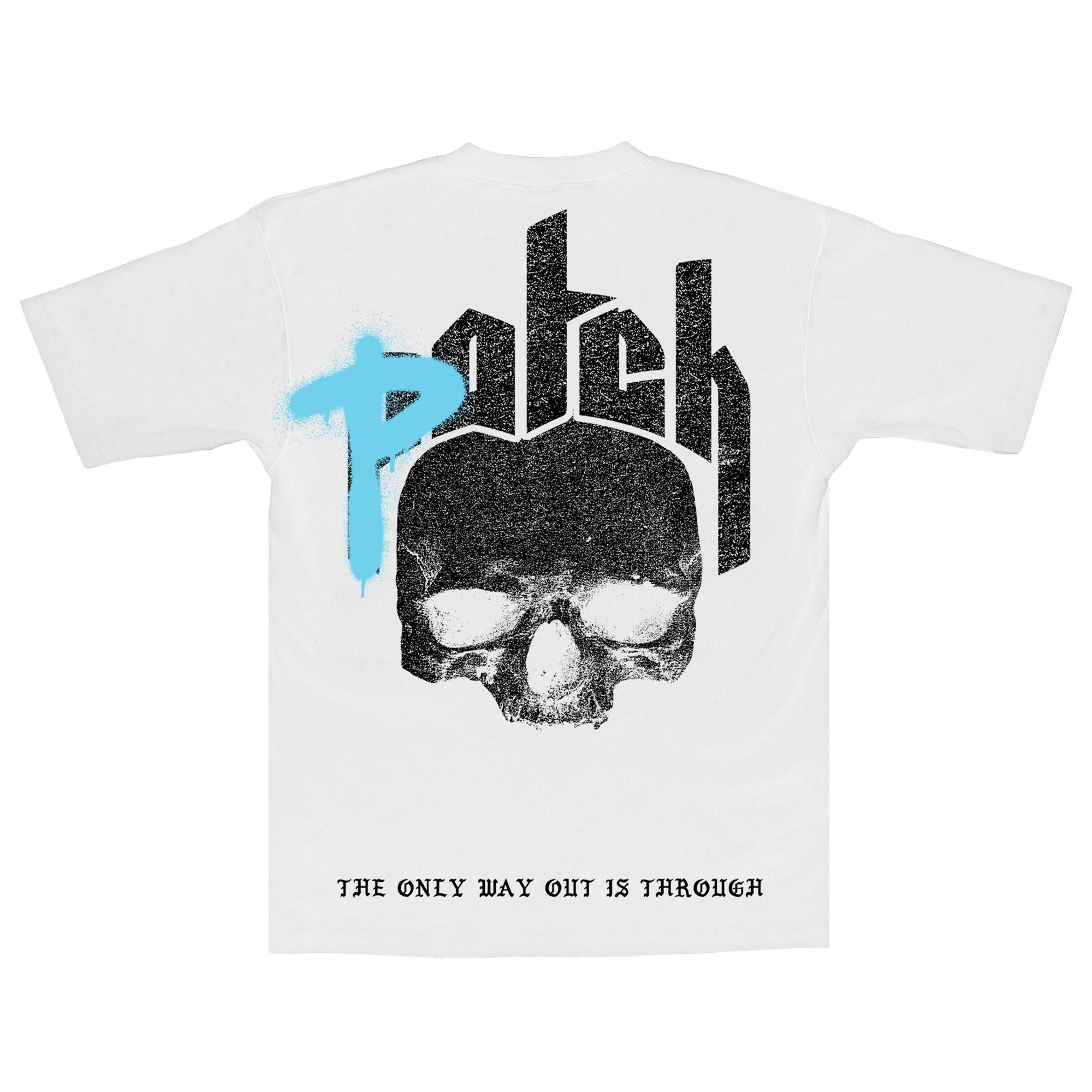 Graff Skull Tee - White/Blue
