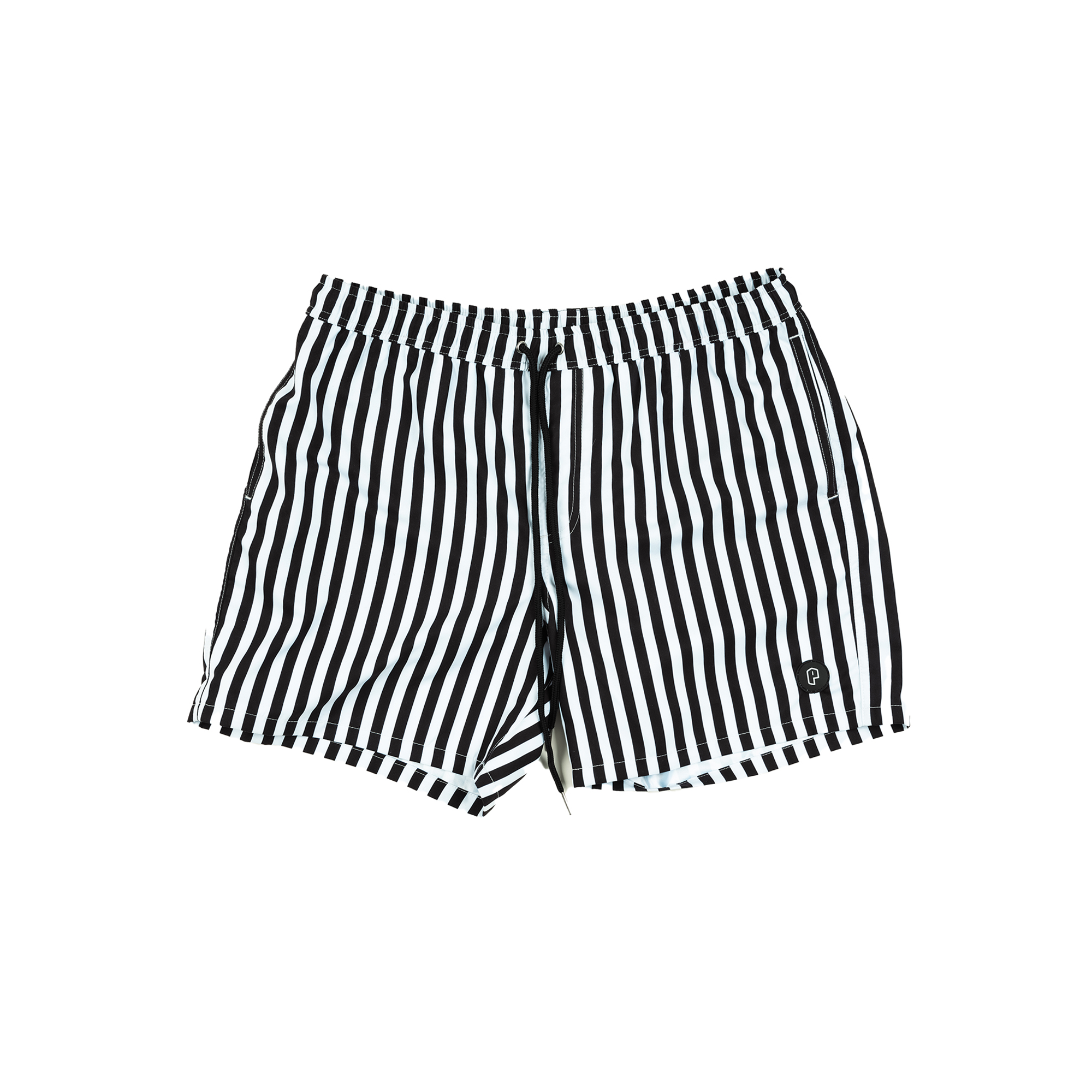 Front View of the Striped Patch Resort Shorts